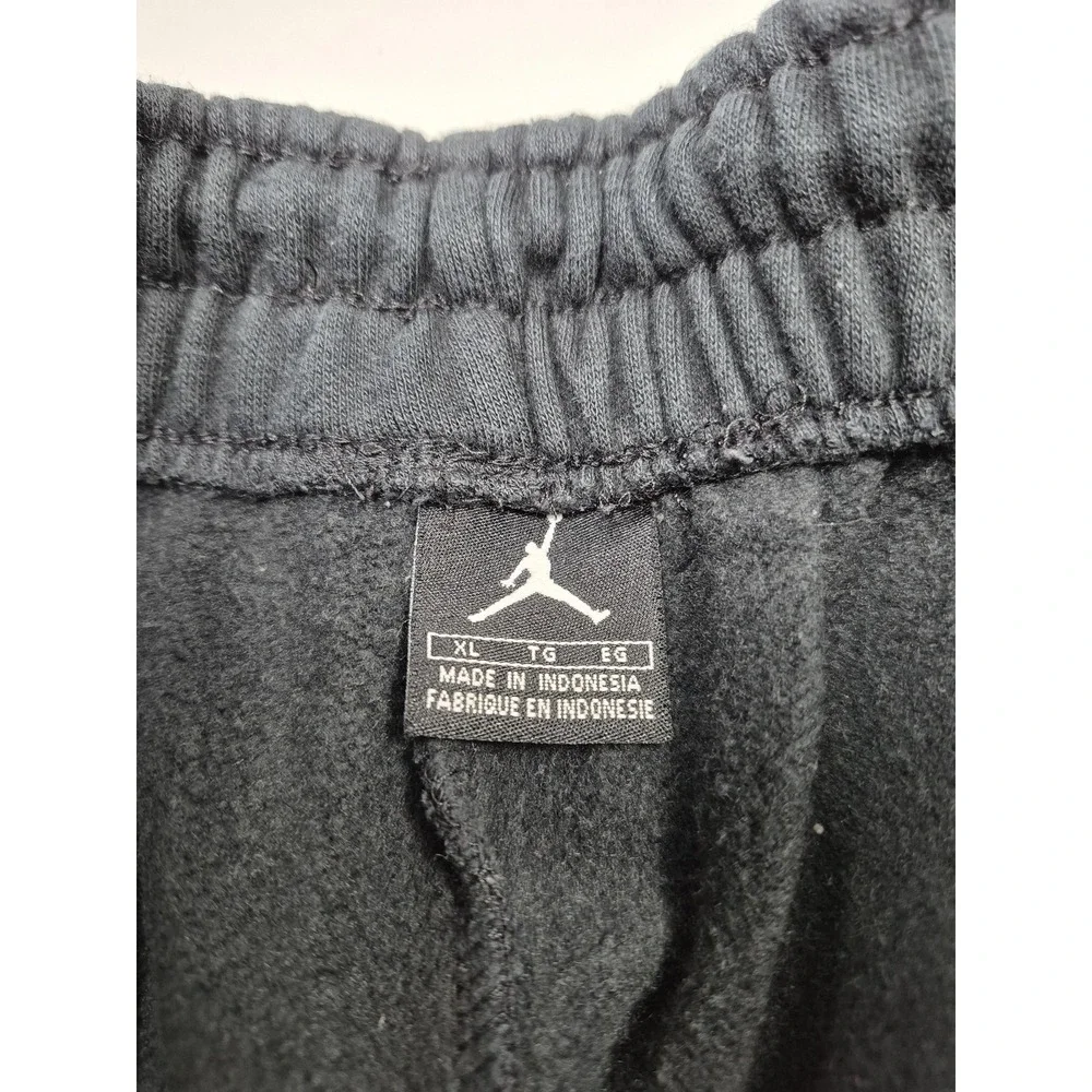 Jordan Sweatpants Mens XL Black Fleece Wide Leg Lounge Pants Jumpman Logo H6TWB